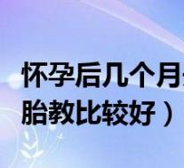 怀孕后几个月开始胎教最好(怀孕几个月开始胎教比较好)