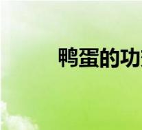 鸭蛋的功效与营养(鸭蛋的功效)