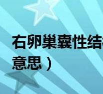 右卵巢囊性结构啥意思（右卵巢囊性结构什么意思）