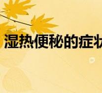 湿热便秘的症状有哪些(便秘的症状有哪些)