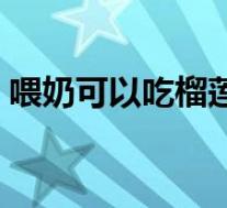 喂奶可以吃榴莲吗大人（喂奶可以吃榴莲吗）