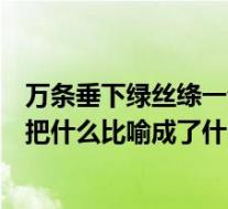 万条垂下绿丝绦一句运用的修辞手法是(万条垂下绿丝绦中把什么比喻成了什么)