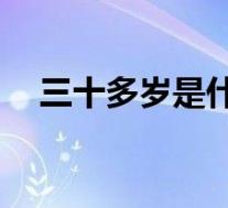 三十多岁是什么年华(30岁是什么年华)