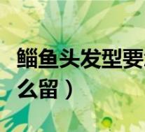 鲻鱼头发型要怎么跟发型师说(鲻鱼头发型怎么留)