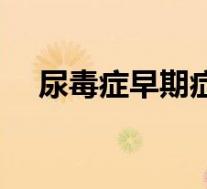 尿毒症早期症状表现(尿毒症早期症状)