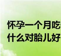 怀孕一个月吃什么对胎儿好呢（怀孕一个月吃什么对胎儿好）