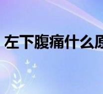 左下腹痛什么原因(左下腹疼痛是什么原因)