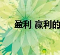 盈利 赢利的区别(赢利和盈利的区别)